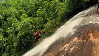 Waterfall abseiling in Kitulgala [upl. by Ynffit238]