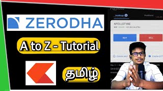 Zerodha App Full Tutorial in Tamil  A to Z all informations  How to use Zerodha Kite app in tamil [upl. by Nareik]