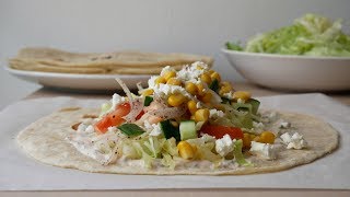 Salat Dürüm Selber Machen Rezept  Simple Salad Wraps Recipe  ENG SUBS [upl. by Bunting]