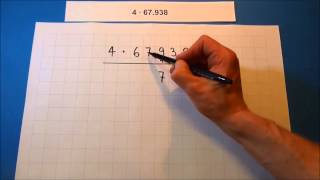 Tutorial Schriftliche Multiplikation mit Dezimalzahlen [upl. by Gally]