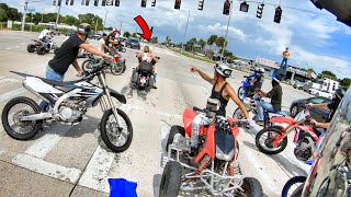 HARLEY RIDER GETS MAD AT DIRT BIKES [upl. by Ecirb]