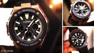 Casio GSHOCK GSTEEL Leather Band amp Tough Solar GSTS120L1A [upl. by Fayre]