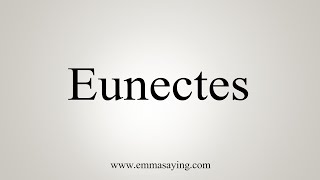 How To Say Eunectes [upl. by Cleary]