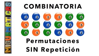 COMBINATORIA  Permutaciones sin Repetición [upl. by Birecree]