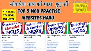 Top 5 Websites For MCQ for Loksewa Tayari sub engineer psc [upl. by Hterag]