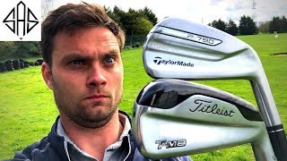 2 IRON REVIEW Taylormade P790 UDI VS Titleist Tmb 718 [upl. by Aymahs]