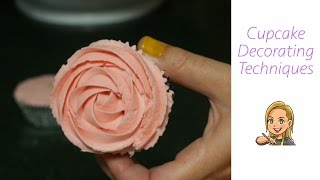 Decorating Cupcakes  Different Icing Techniques [upl. by Gorey]