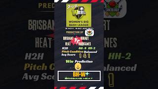 Tips amp Prediction WBBL Hobart Hurricanes vs Brisbane Heat tips cricket reels fyp bbl sports [upl. by Carlos]