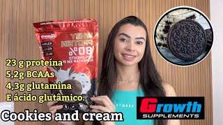 WHEY da GROWTH COOKIES and CREAM🍪 qual o melhor whey da growth O MELHOR CUSTO BENEFÍCIO do MERCADO [upl. by Alastair418]