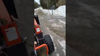 Probably not the best way but it works automobile snow winter lawnmower colman fypシ [upl. by Ahsaf]