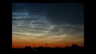 Noctilucent clouds  NLC Timelapse 34072014 [upl. by Leirraj391]