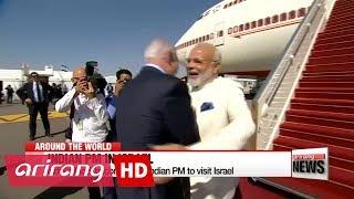 Indian PM Modi kicks off historic visit to Israel [upl. by Ytram189]