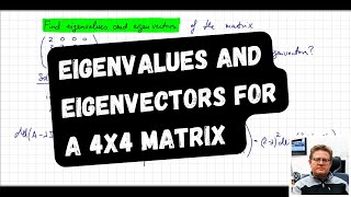 Eigenvalues and eigenvectors of a 4x4 matrix a master solution [upl. by Akemhs]