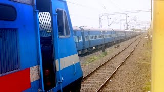 Crazy Train Action  3 Trains in 3 Tracks Racing Through Chennai Suburbs at High Speed  Indian Rail [upl. by Ardis628]