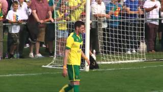 Dereham Town 01 Norwich City Kyle Lafferty scores his first goal for Canaries [upl. by Anilra]