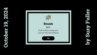 Solved Strands Theme of the Day for October 19 2024 Turn it up a notch [upl. by Nostaw]