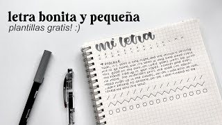 APRENDE A HACER LETRA PEQUEÑA Y BONITA 🤍 tips  plantilla gratis [upl. by Panther403]