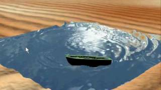 3D water surface simulation with a boat Panda 3D [upl. by Camilla]