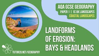 Landforms of Erosion Bays and Headlands  AQA GCSE Geography  Coastal Landscapes 4 [upl. by Annoit1]