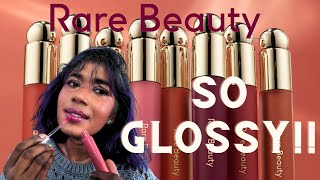 Longest Lasting Lip Oil Ever  Kiss Test amp all  Rare Beauty LIP OILS [upl. by Okiam]