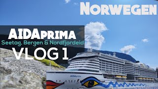 AIDAprima Norwegen Seetag Bergen amp Nordfjordeid VLOG 1 [upl. by Basilio]