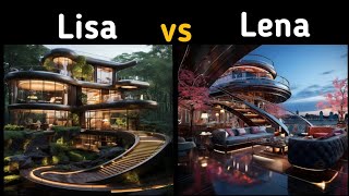 Lisa vs Lena house🏠  Lisa or Lena  Luxury Home Edition [upl. by Keelin]