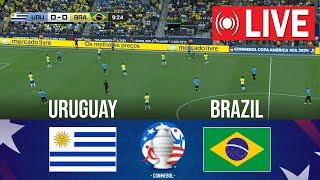 🔴 LIVE Uruguay vs Brazil  Copa América 2024  Quarterfinals  Full Match Streaming [upl. by Eizzo]