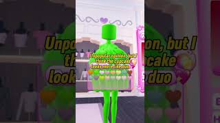 Making duolingo out of the new CUPCAKE costume 🦉💚 dresstoimpress roblox funny fypシ゚viral [upl. by Aveer]