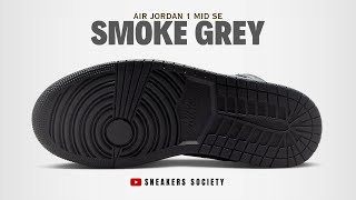 SMOKE GREY 2024 Air Jordan 1 Mid SE  PRICE  DETAILED LOOK [upl. by Erdnassac]