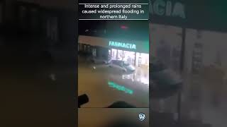 Northern Italy Floods Tram Tracks and Streets Submerged in Siena [upl. by Worl]