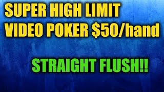 13 Minutes of SUPER HIGH LIMIT Video Poker wSTRAIGHT FLUSH [upl. by Normac]