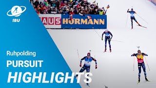 World Cup 2324 Ruhpolding Men Pursuit Highlights [upl. by Aiahc]