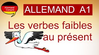 🇩🇪 Les verbes faibles en allemand  apprendreallemand [upl. by Alleacim]