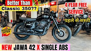 Finally 2024 New Jawa 42X Model Detailed Review  On Road Price  FeaturesBetter Than Classic 350 [upl. by Sunev108]