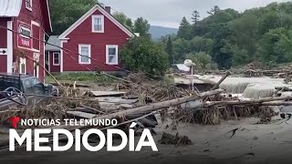 Las tormentas seguirán azotando a Vermont y en Colorado un fuego amenaza  Noticias Telemundo [upl. by Kilar]