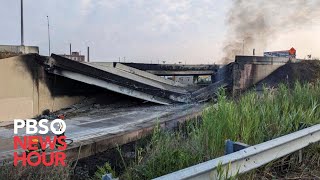 WATCH Pennsylvania Gov Shapiro gives news briefing on I95 overpass collapse [upl. by Umeko508]