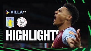 HIGHLIGHTS  Aston Villa 40 Ajax [upl. by Reve370]