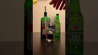 JAGERMEISTER LIQUEUR WITH HEINEKEN BEER  Roman drink beer alcohol jägermeister heineken [upl. by Amliw]