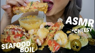 SEAFOOD BOIL with CHESSY SAUCE  ASMR Eating Sounds  NE Lets Eat [upl. by Atiuqin]