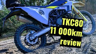 Continental TKC80 review after 11000 km on Husky 701 Enduro [upl. by Sherar]