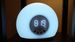 ⏰🌒🎉TestingCapelloMoonglow ClockWhiteModel CA45Single Alarm [upl. by Janeva]