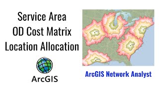 How to Perform Service Area OD Cost Matrix Location Allocation Analysis in ArcGIS Network Analyst [upl. by Ardnohsed]