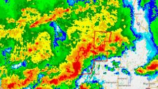 5311998 Mechanicville NY to North Bennington VT F3F2 tornado Doppler composite radar loop [upl. by Ohaus439]