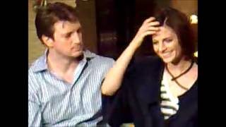 Stana Katic amp Nathan Fillion interview 2009  Stana singing to Nathan Dream A Little Dream Of Me [upl. by Koss]