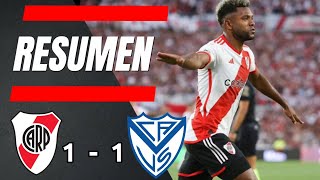 RIVER Vs VÉLEZ 1  1 LIGA PROFESIONAL  RESUMEN COMPLETO [upl. by Ennaoj312]