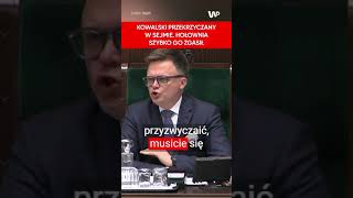 Kowalski wdarł się na mównice Starł się z Hołownią [upl. by Fayth]