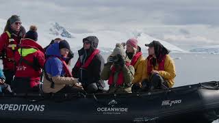 Zodiac cruising in Antarctica aboard Hondius [upl. by Atalayah]