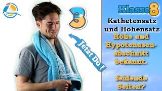 Kathetensatz und Höhensatz  Klasse 8 ★ Übung 3 [upl. by Akemrej109]