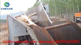 Mobile debarker and disc wood chipper inThailand [upl. by Robinia907]