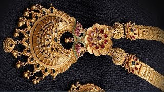 Antique Long Gold Necklace Designs 2019  Indian Jewellery Design 2019 [upl. by Llertnahs]